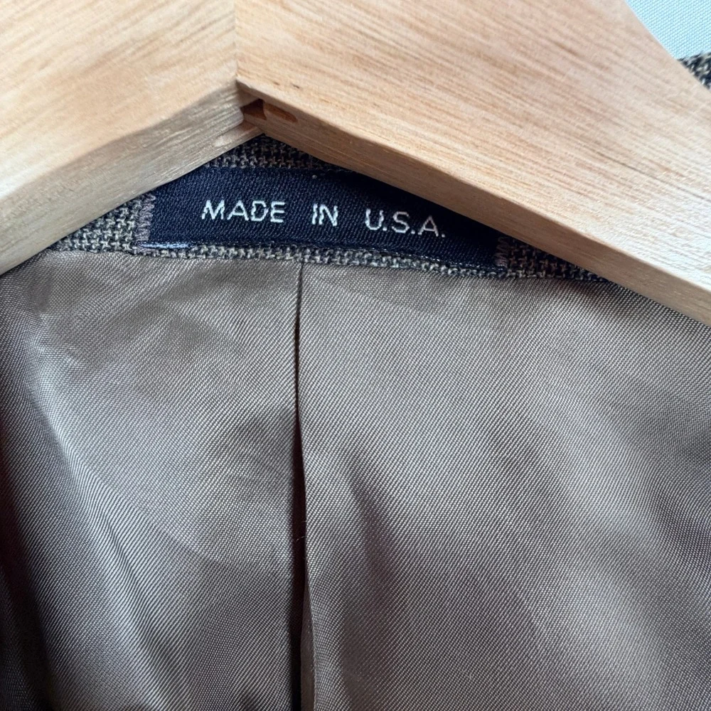 Joseph Abboud Nordstrom Men's Double Breasted Blazer Brown Made in USA